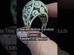 8.35g 큐브 지르코니아 타원형 약혼 반지 AAA 1.5카라트 CZ 솔리테어 반지