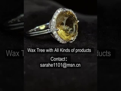 3.7g 925 실버 보석 반지 시트린 돌