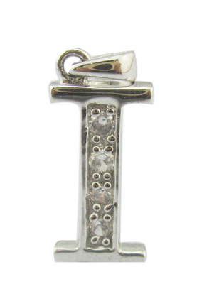 1.25mm/1.5mm Stones 저렴한 실버 Pendant for Daily Wear 크리스탈 펜던트 가벼운 알파벳 문자 매스먼트