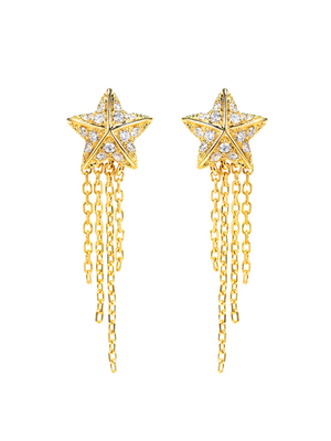 스타 모양이 형성된 18K 금 다이아몬드 귀걸이 계약을 위한 0.16 ct F-G 색 2.0 그램