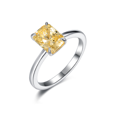 약혼 925 스터링 실버 다이아몬드 반지 에메랄드는 2.78g를 형성했습니다