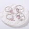 925 은 CZ 핑크색 모이산니트는 여성을 위한 영원한 결혼 반지 1.78g를 울립니다