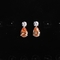 925 스터링 실버 샹파뉴 결정 다이아몬드 귀걸이 배 모양이 형성된 귀걸이