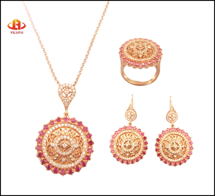 925 실버 덩글 Pendant Set With AAA Cz Stones Custom Logo 로버 클래프