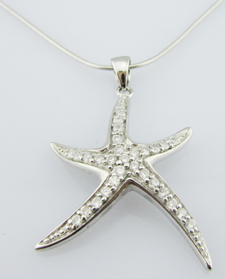 패트릭 스타 맞춤형 Pendant 큐브 지르콘 은 CZ 패트릭 스타 Pendant 진주 목걸이