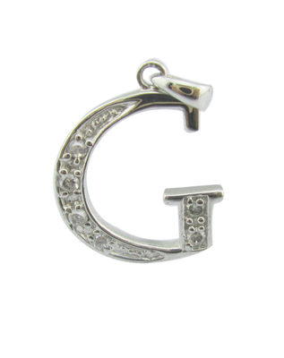 G 글자 1.25mm/1.5mm 돌 925 은 CZ Pendant 저렴하고 우아한 스터링 은 Pendant 다이아몬드 알파벳