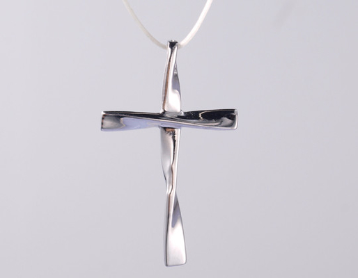 18K 백금 다이아몬드 스터링 은 십자가 평면 반짝이는 Pendant 925 종교 Pendant Casual to Formal 크리스마스 gif