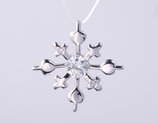 18K 백금 다이아몬드 스터링 은 십자가 평면 반짝이는 Pendant 925 종교 Pendant Casual to Formal 크리스마스 gif