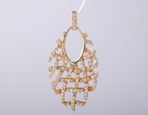 18K 금 기하학 시리즈 Pendant 지르코니아 십자 목걸이 925 은 CZ Pendant