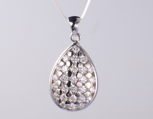 지오메트릭 18K 골드 크로스 펜던트 지르콘 스톤 1.25mm/1.5mm