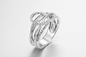 Heart Clasped 925 Silver CZ Rings 10.79g Pandora Heart Ring Clear 큐빅 지르코니아 스털링 실버