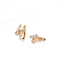 VS 명료성 18K 금 다이아몬드 귀걸이 2.4g 0.16 ct 이중 헤드 화살표 형태