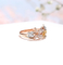 장미 금 18 캐럿 결혼 반지 나비 다이아몬드 0.24 ct VS 명료성