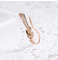 제초 모임 경품을 위한 무리 모양이 형성되 18k 장미 금 다이아몬드 귀걸이 0.20 ct