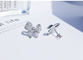 VS 명료성 4.5 그램이 특화한 백금 다이아몬드 활 스터드 귀걸이 0.10 ct