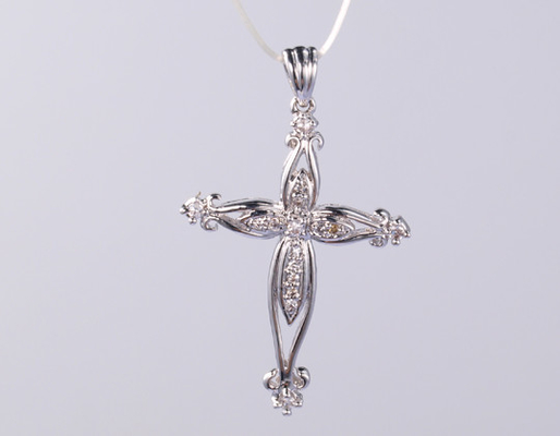 고급 46cm S925 실버 CZ 십자 Pendant 종교 Pendant 십자 8 십자가 컬렉션 패션 보석 Pendant
